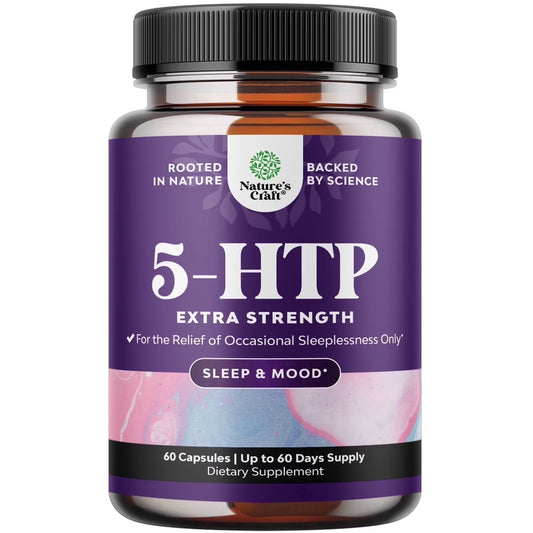 100Mg 5 HTP Supplement Gentle Herbal Mood Enhancer and Sleep Support, 60 Capsules
